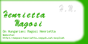 henrietta magosi business card